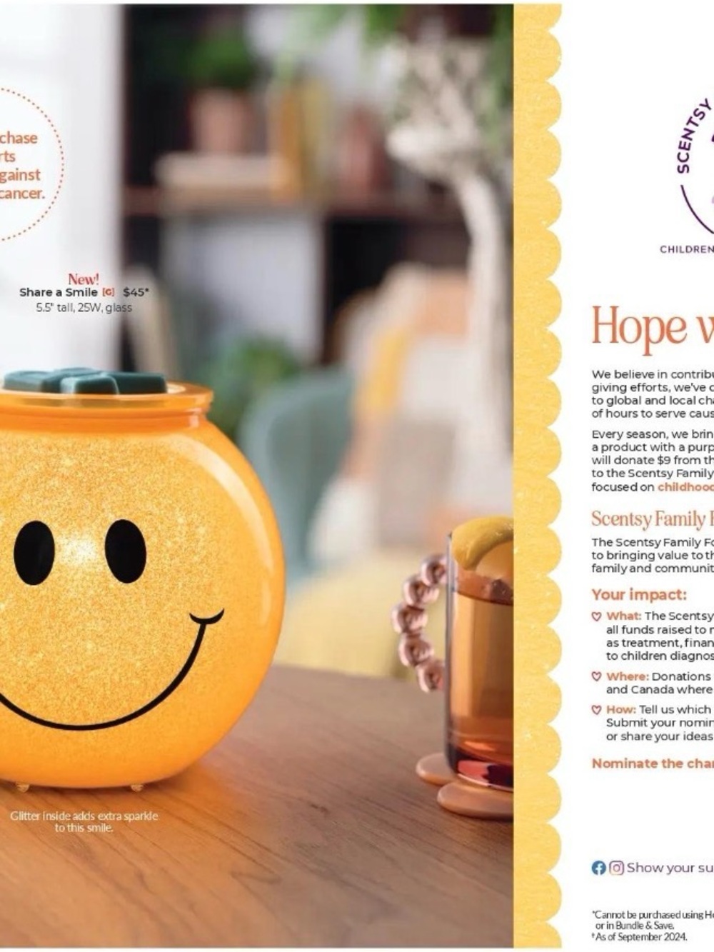 NIB Scentsy “Share a Smile” Wax Warmer